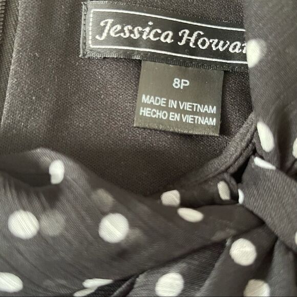 Jessica Howard Polka Dot Tiered Dress Sz 8P - Picture 7 of 12